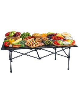 Сгъваема рибарска маса за балкони, къмпинг и тераси 118 x 55 см